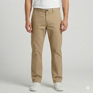 Paper Denim & Cloth Mens 32x30 Khaki Tan Chino‎ Pants Stretch Cotton EUC